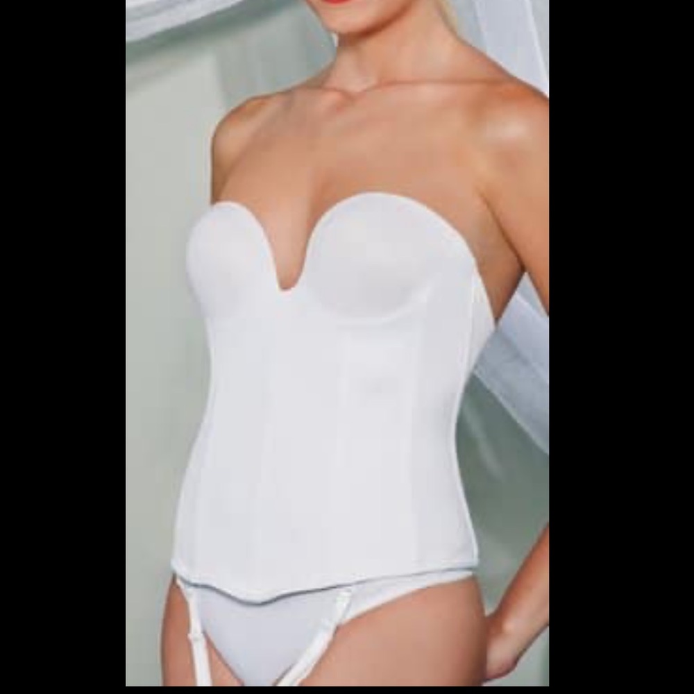 Plunge Corset Bustier with removable garters